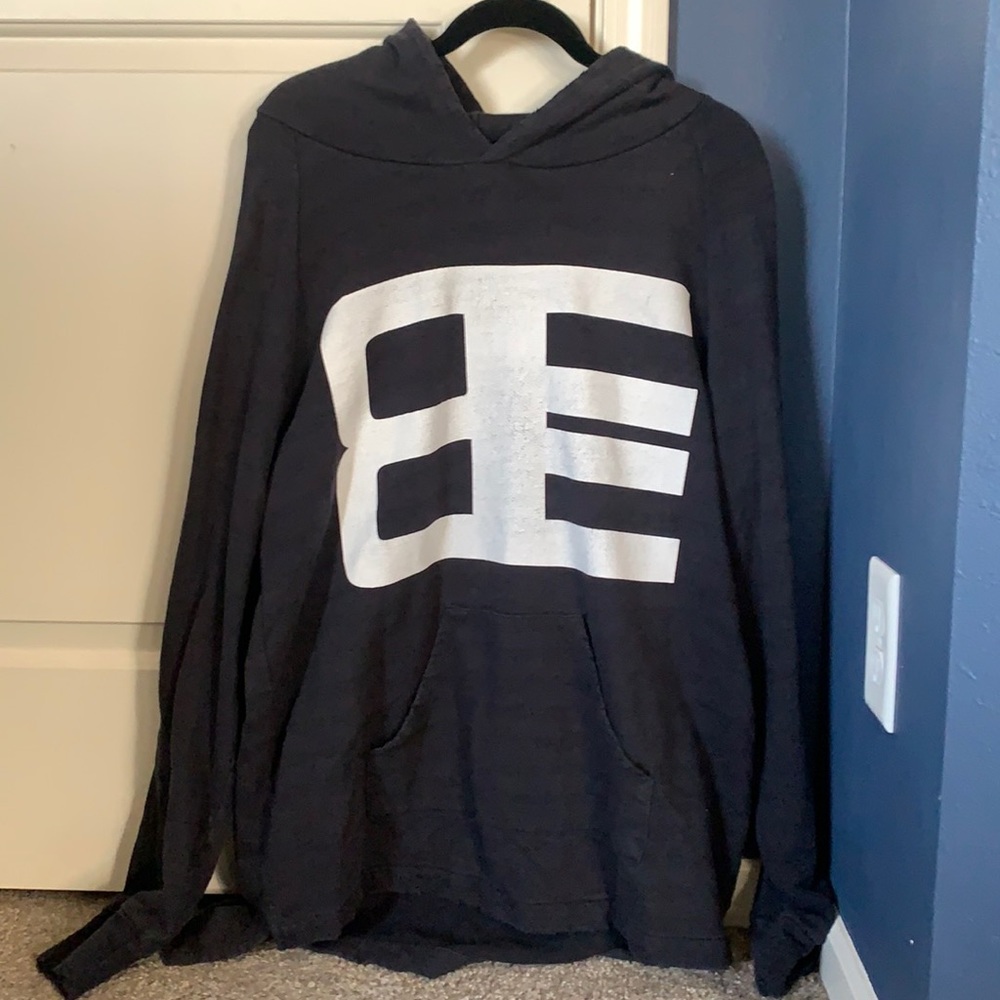 large black and white baja east hoodie